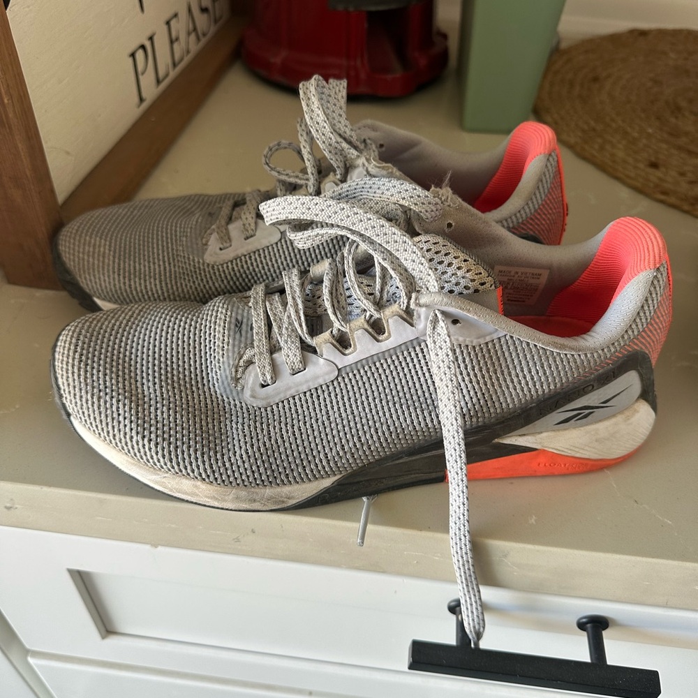 Reebok Gray and Pink Athletic Shoes